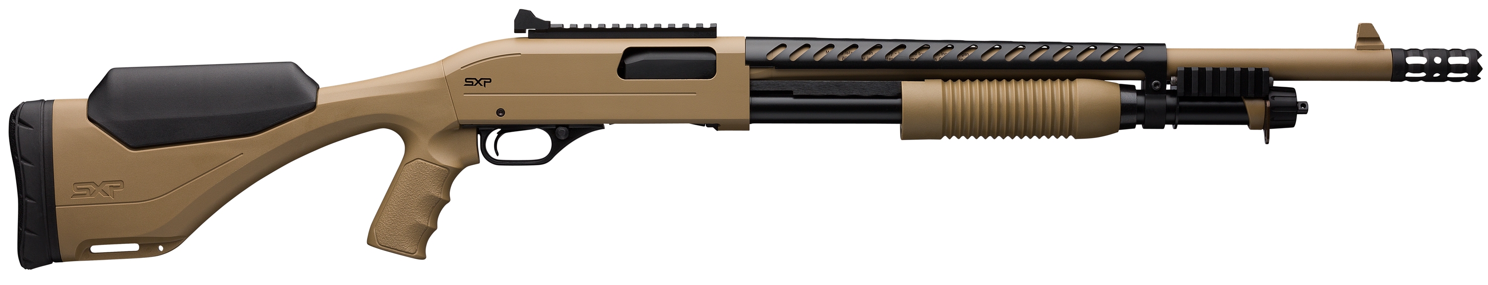 SXP Defender Shotgun Desert Tan Synthetic Stock
